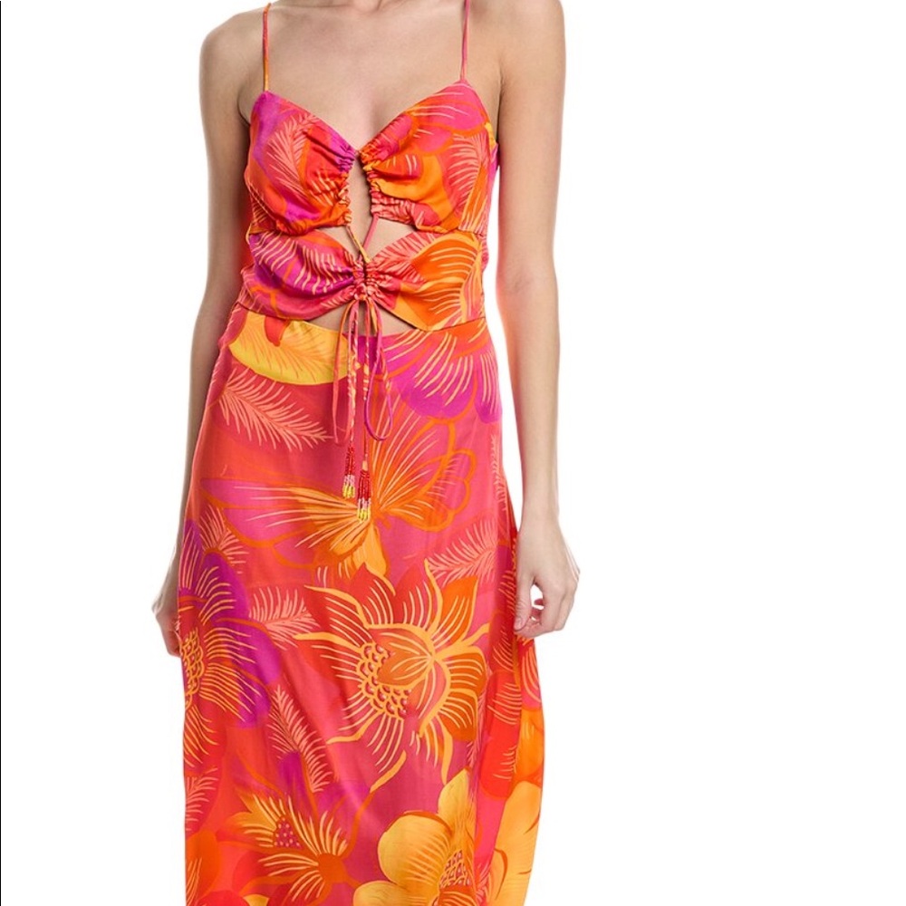 Farm Rio colorful ankle length dress, worn 1x